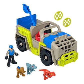 IMAGINEXT Jurassic World Track & Transport Dino Truck Vehicle & Figure Set, 8 pc