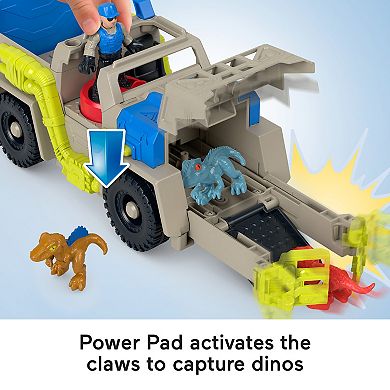 IMAGINEXT Jurassic World Track & Transport Dino Truck Vehicle & Figure Set, 8 Pieces