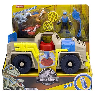 IMAGINEXT Jurassic World Track & Transport Dino Truck Vehicle & Figure Set, 8 Pieces