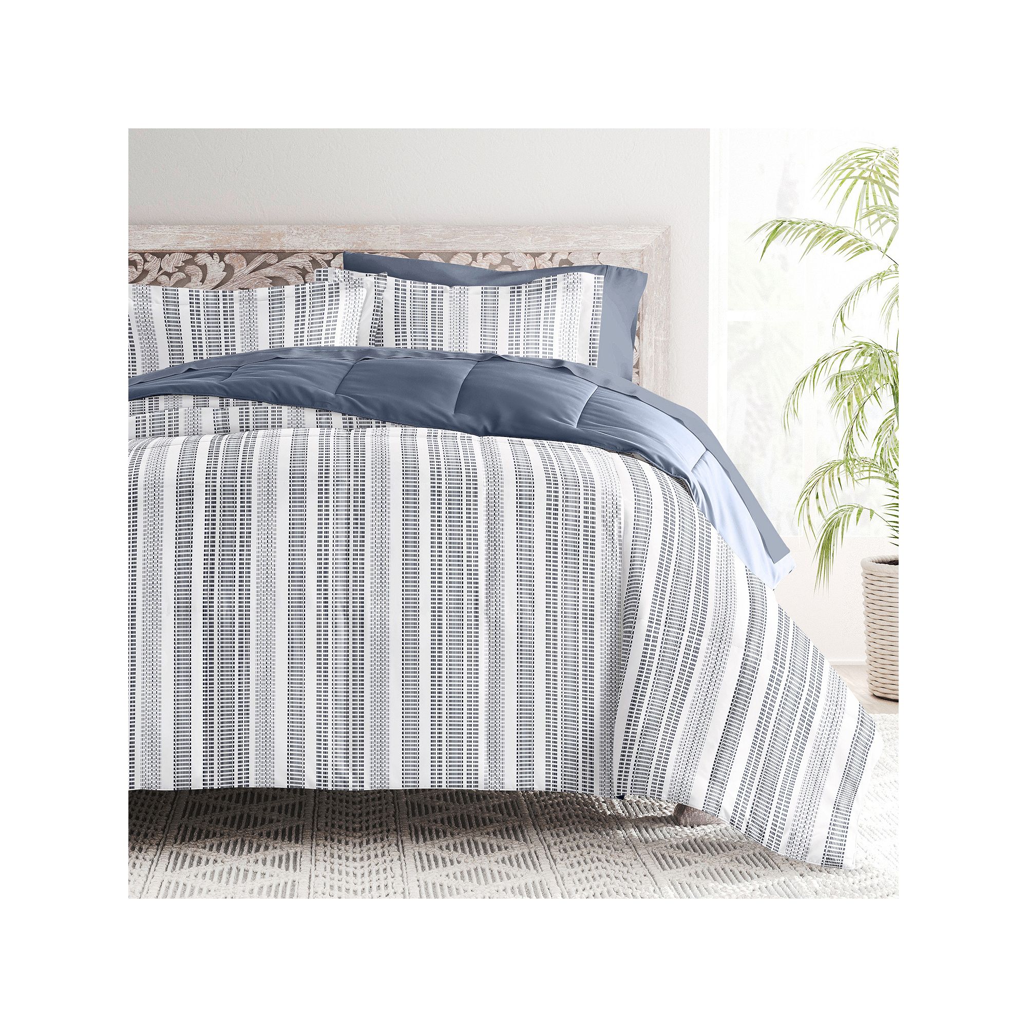 Home Collection Bedding Bundle Patterned Comforter Set, Farmhouse Dreams Bl