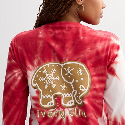 Juniors IVORY ELLA Candy Cane Swirl Long Sleeve T Shirt