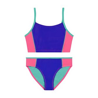 Girls 7-16 Under Armour UA Piping Color Block Bikini Top & Bottoms Set