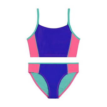 Girls 7-16 Under Armour UA Piping Color Block Bikini Top & Bottoms Set