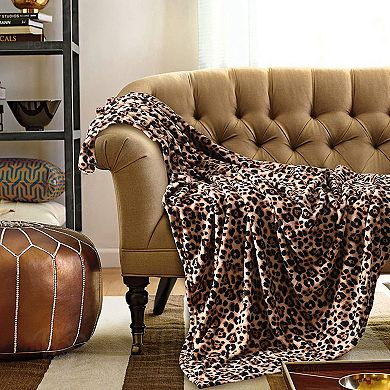 Marcielo Leopard Fleece Throw Blanket 50 By 60 Inches