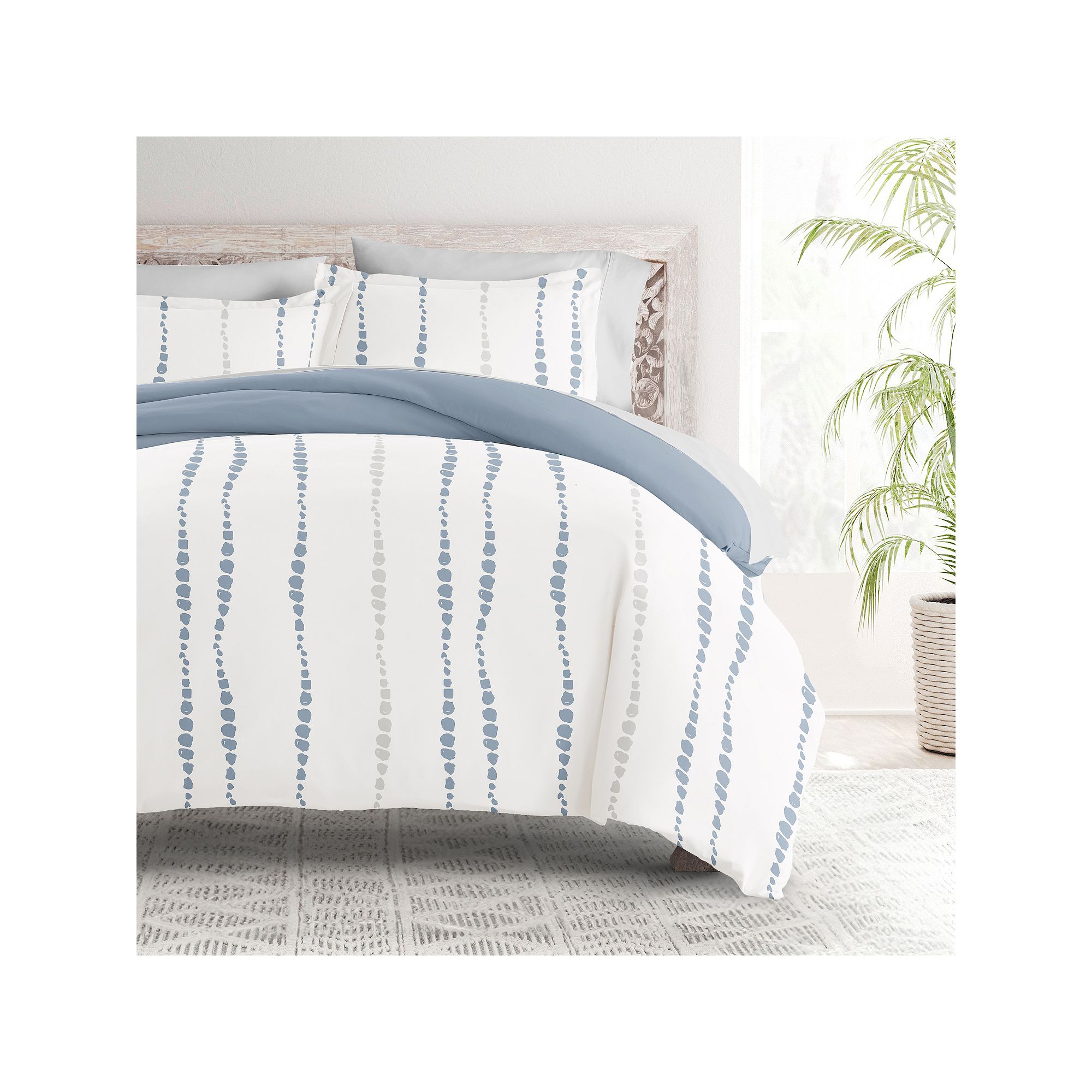 Home Collection Bedding Bundle Patterned Duvet Cover Set, Urban Vibe Blue