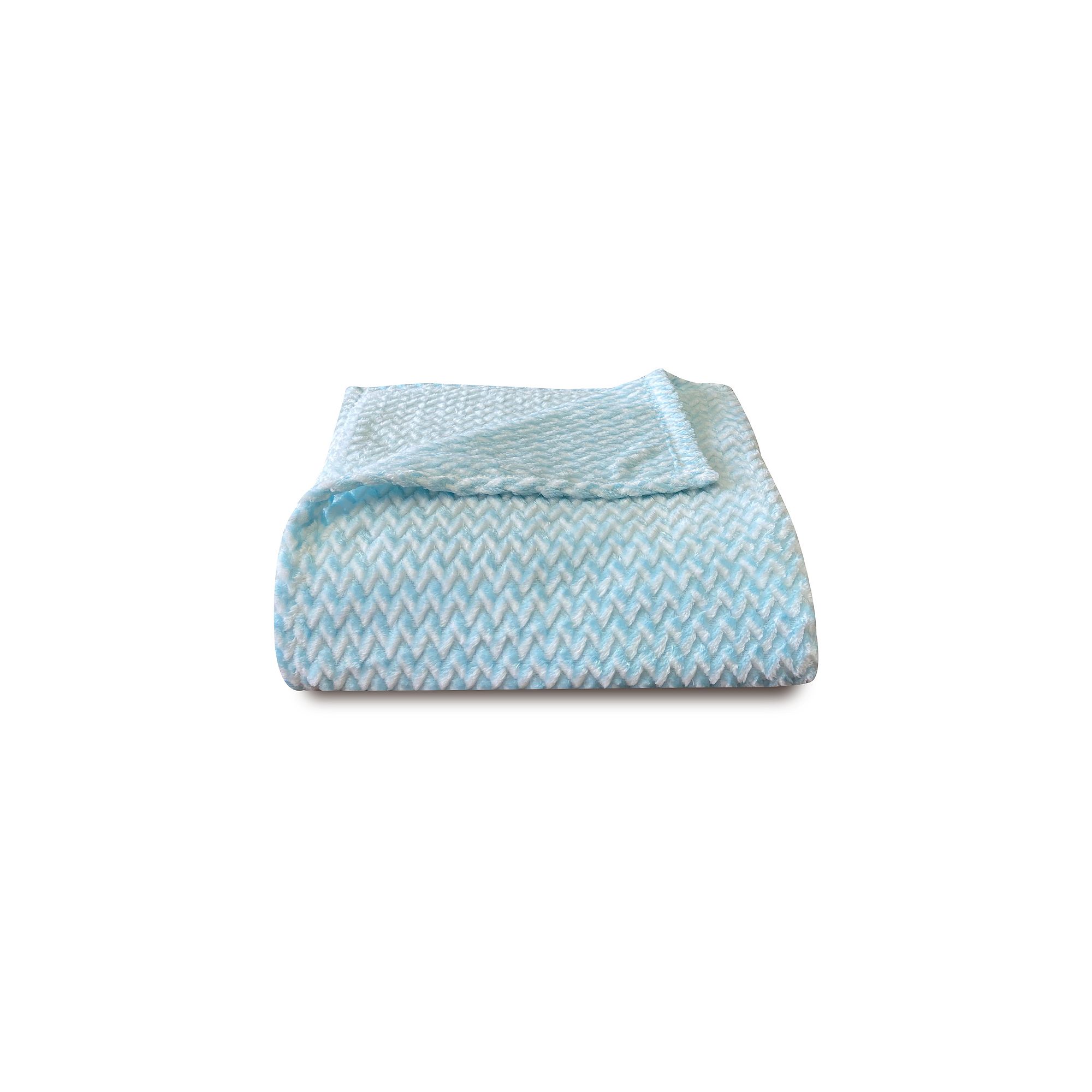 Harper Lane Asterid Plush Throw Blanket, Blue
