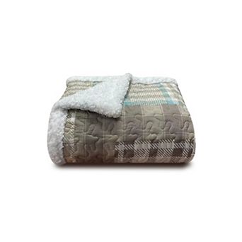 Harper Lane® Aubin Patchwork Sherpa Throw Blanket