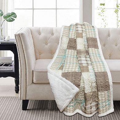 Harper Lane® Aubin Patchwork Sherpa Throw Blanket