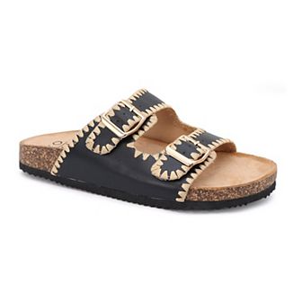 Yoki Gian-218 Women's Double Buckle Cork Sandals