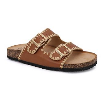 Yoki Gian-218 Women's Double Buckle Cork Sandals