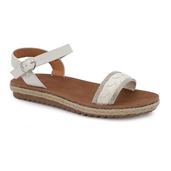 Yoki Alberta-02 Women's Braided Sandals with Rhinestones
