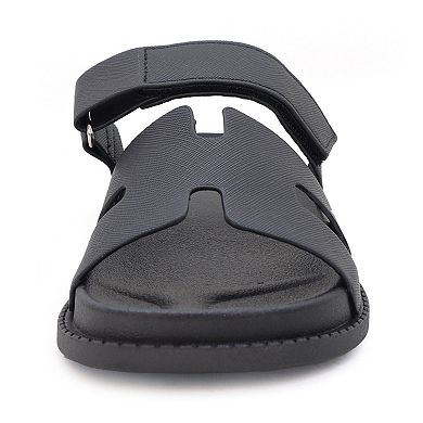 Yoki Nicole Women's Dual Tone Open-Toe Slide Sandals