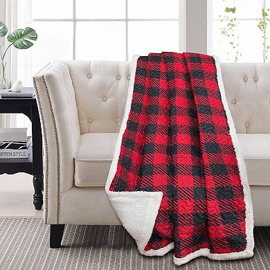 Harper Lane® Canyon Plaid Sherpa Throw Blanket
