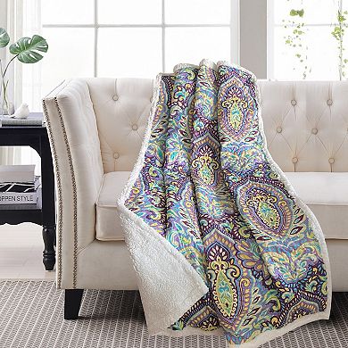 Harper Lane® Felicity Plum Sherpa Throw Blanket