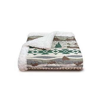 Harper Lane Lodge Canoe Sherpa Throw Blanket