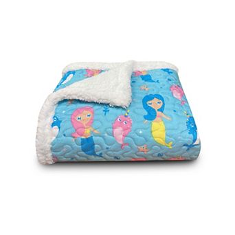 Harper Lane® Kids Mermaid And Friends Quilted Throw Blanket