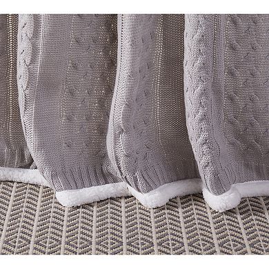 Harper Lane® Oxford Sweater Sherpa Throw Blanket