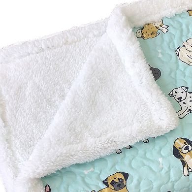 Harper Lane Puppies Quilted Throw Blanket Blanket