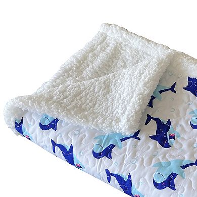 Harper Lane® Sharks Sherpa Throw Blanket
