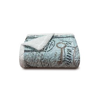 Harper Lane Travel to Paris Quilted Sherpa Throw Blanket