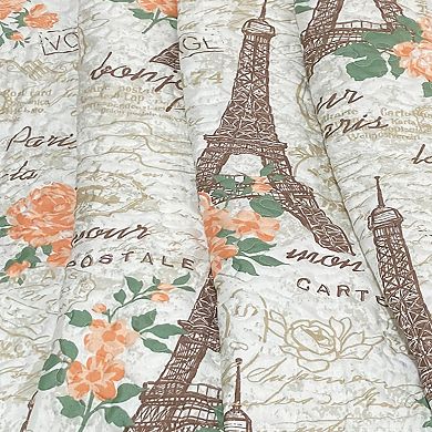 Harper Lane Vintage Paris Peach Sherpa Throw Blanket