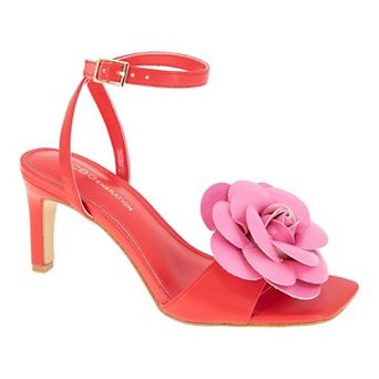 BCBGeneration Toori Ankle Strap Floral High Heel Women's Dress Sandals