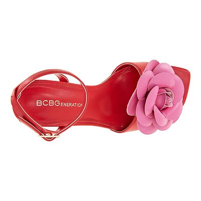 BCBGeneration Toori Ankle Strap Floral High Heel Women's Dress Sandals BCBGeneration Toori Ankle Strap Floral High Heel Women's Dress Sandals