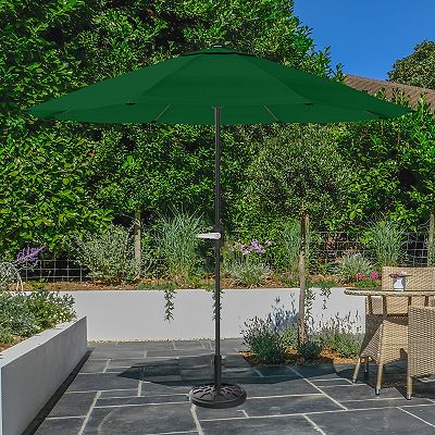 8 round patio umbrella 8' Round Patio Umbrella Outdoor Table Umbrella Aluminum Frame Market  Umbrella
