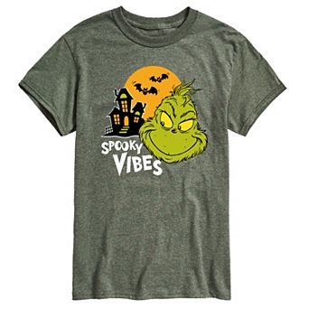 Men's Dr. Seuss Grinch Spooky Vibes Graphic Tee