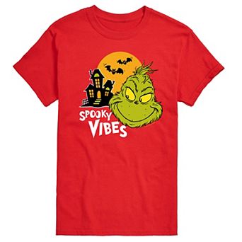 Men's Dr. Seuss Grinch Spooky Vibes Graphic Tee