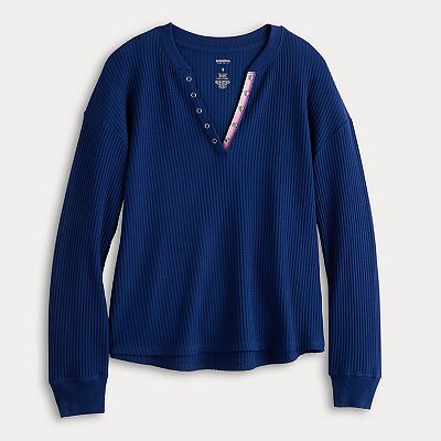 ☆人気☆【ROMANTIC CROWN】☆BUTTON UP WAFFLE HENLEY NEC.K☆ mhs100_navy_1.jpg?v=1602697291