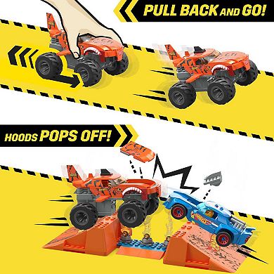 Mega Bloks Hot Wheels Tiger Shark Chomp Course 245-Piece Monster Truck Building Toy