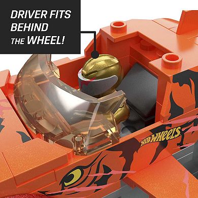 Mega Bloks Hot Wheels Tiger Shark Chomp Course 245-Piece Monster Truck Building Toy
