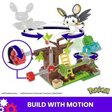 Mega Bloks Pokémon Emolga and Bulbasaur's 194-Piece Charming Woods Building Toy Kit