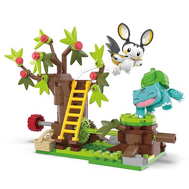 Mega Bloks Pokémon Emolga and Bulbasaur's 194-Piece Charming Woods Building Toy Kit