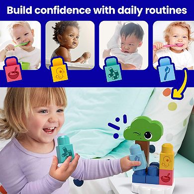 Mega Bloks Fisher Price Rise & Snooze 30-Piece Night Light Sensory Block Toy