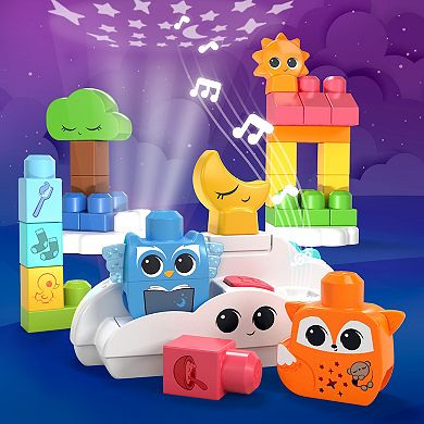 Mega Bloks Fisher Price Rise & Snooze 30-Piece Night Light Sensory Block Toy
