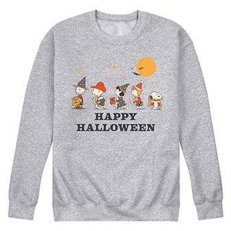 Men's Peanuts Pumpkin Retro Halloween Group Fleece Sweatshirt