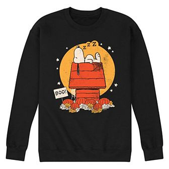 Men's Peanuts Halloween Dog House Fleece Sweatshirt