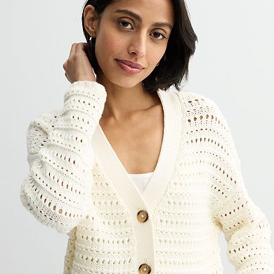 Women's Sonoma Goods For Life Open Knit Cardigan