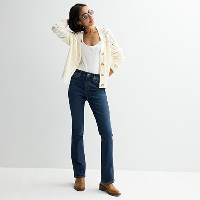 Petite Sonoma Goods For Life Open Stitch Cardigan