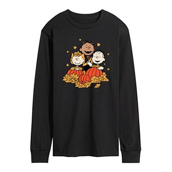 Men's Peanuts Pumpkin Trio Long Sleeve Graphic Tee