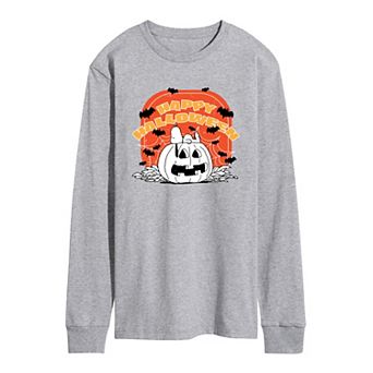 Men's Peanuts Retro Halloween Long Sleeve Graphic Tee