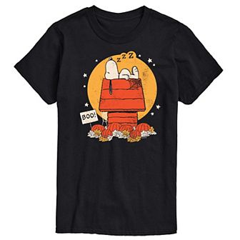 Men's Peanuts Snoopy Halloween Dog House Graphic Tee