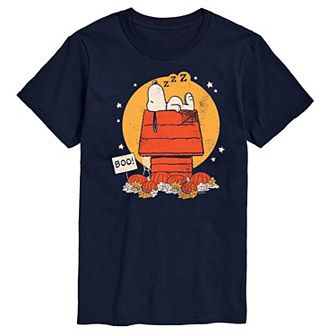Men's Peanuts Snoopy Halloween Dog House Graphic Tee