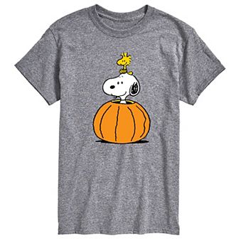 Men's Peanuts Snoopy Woodstock Pumpkin Graphic Tee