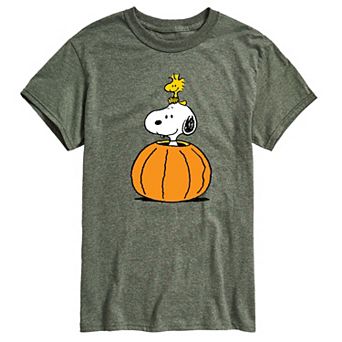 Men's Peanuts Snoopy Woodstock Pumpkin Graphic Tee