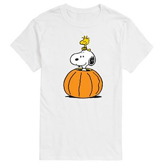 Men's Peanuts Snoopy Woodstock Pumpkin Graphic Tee