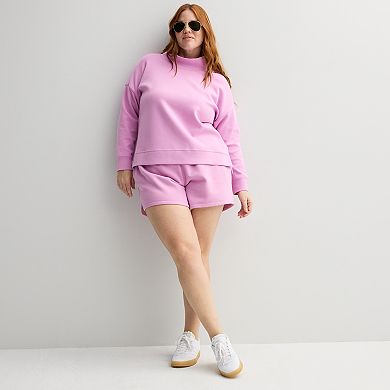 Plus Size Tek Gear Double Knit Funnel Neck Sweater