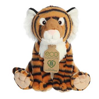 Aurora Medium Orange Eco Nation Eco Hugs 12" Bengal Tiger Eco-friendly Stuffed Animal